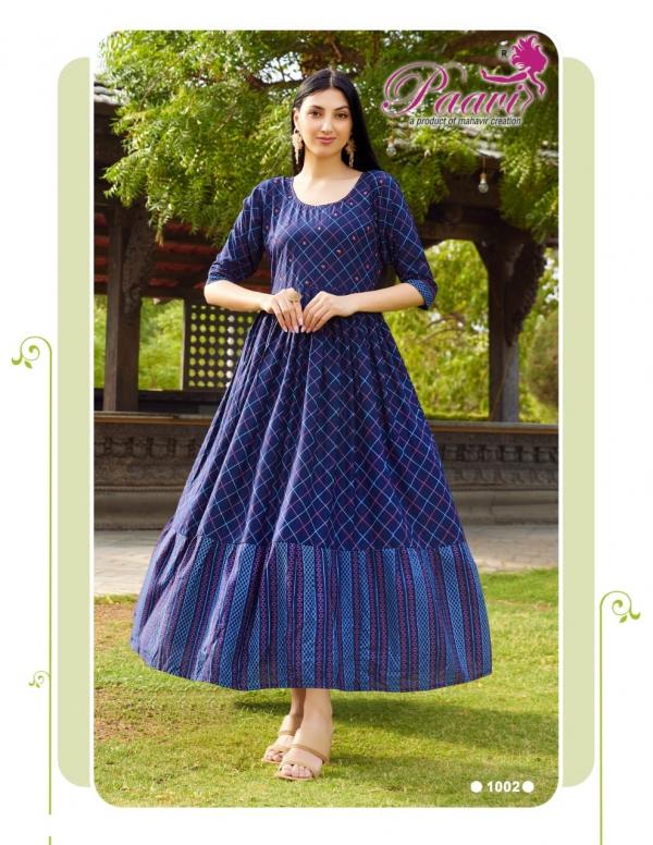 Paavi Aaradhya Rayon Exclusive Designer Long Anarkali Kurti Collection